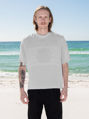 MESH BEACH SHIRT 'MIRROR'