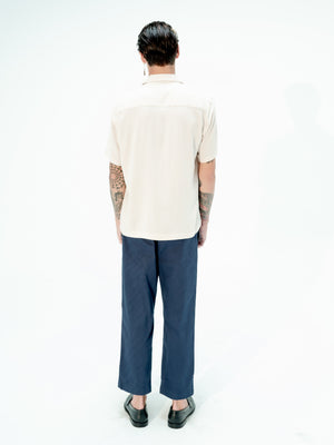 FLAT FRONT TWILL TROUSERS